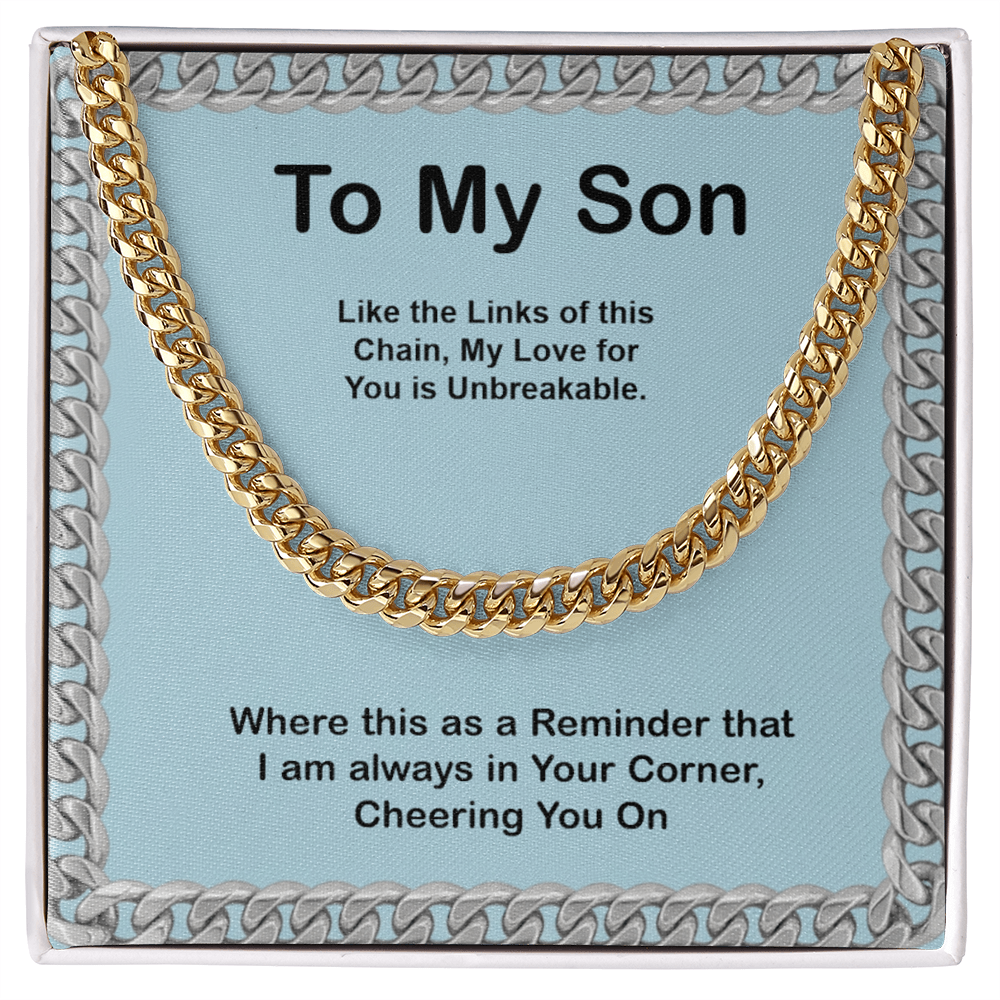 To My Son Cuban Link Chain