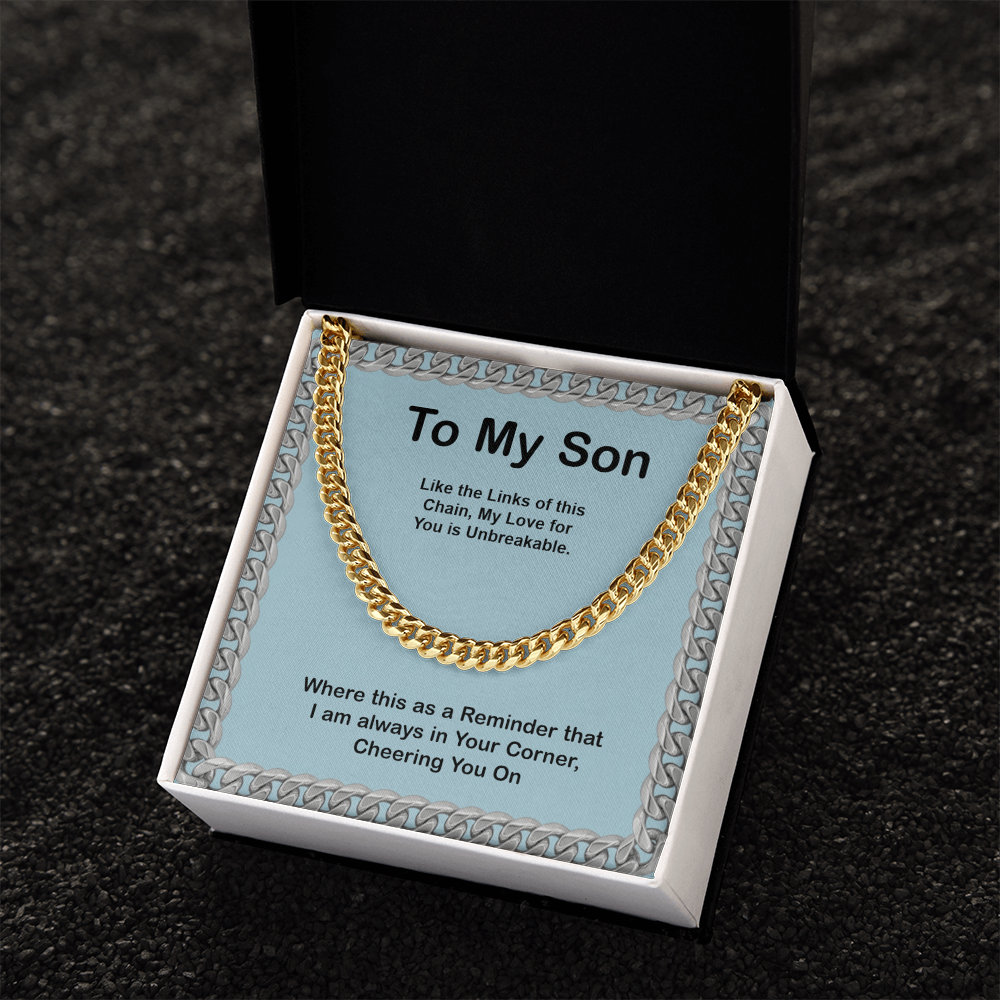 To My Son Cuban Link Chain