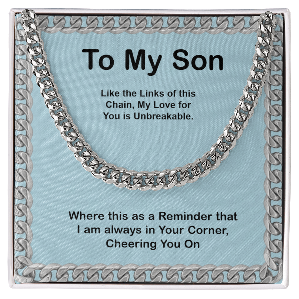 To My Son Cuban Link Chain