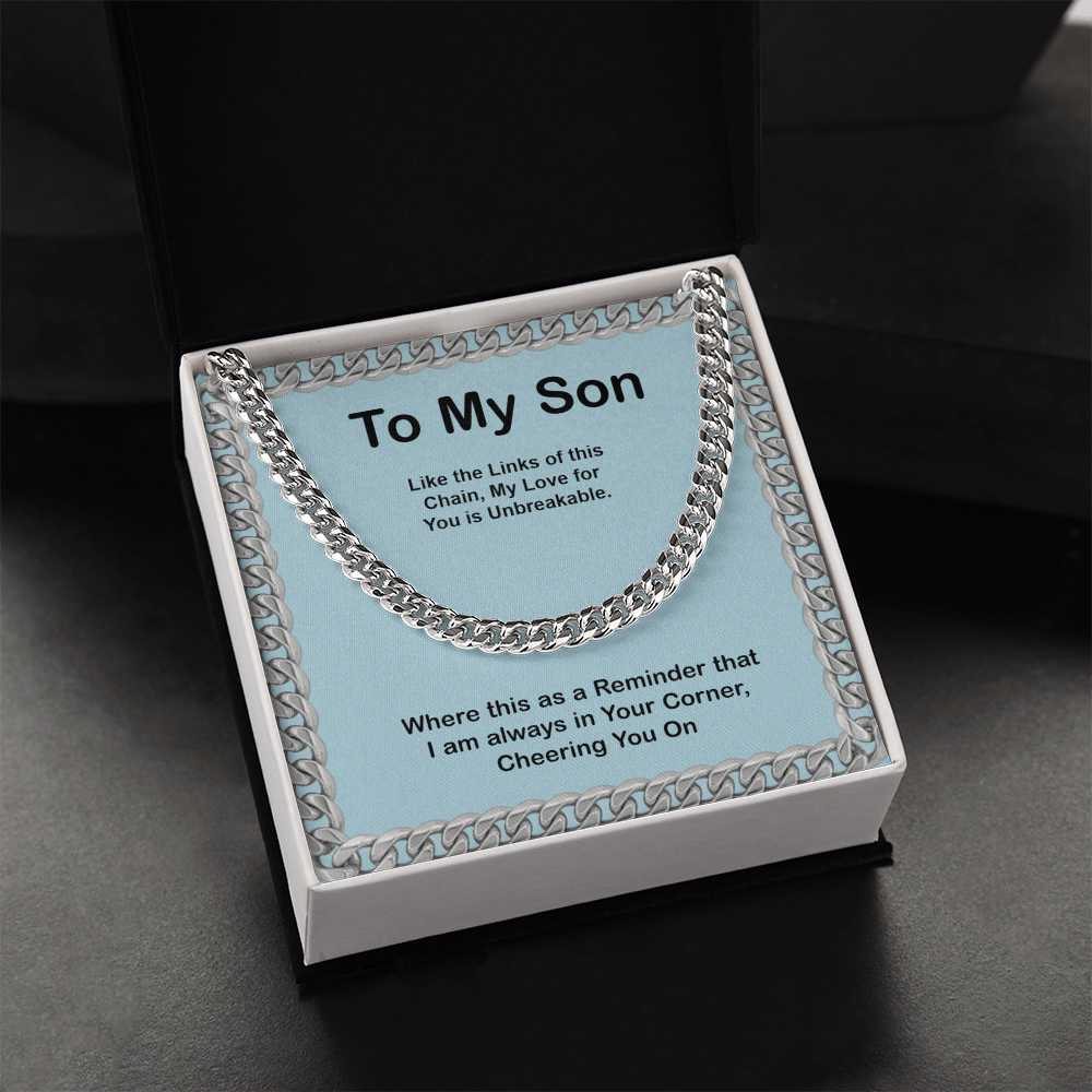 To My Son Cuban Link Chain