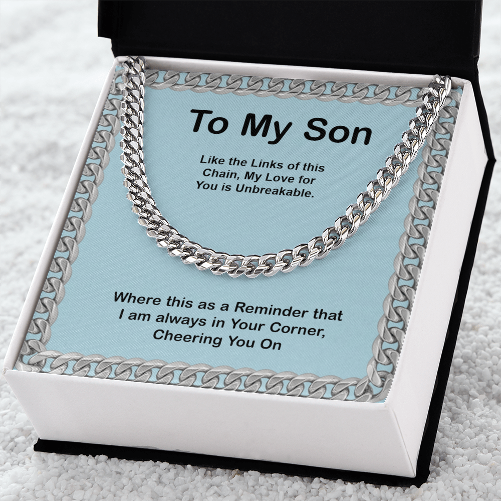 To My Son Cuban Link Chain