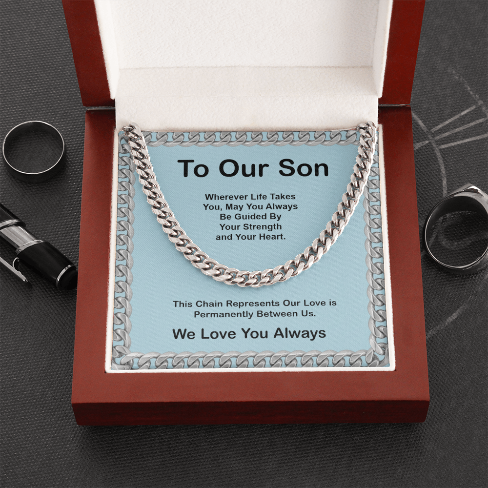 To Our Son  Cuban Link Chain