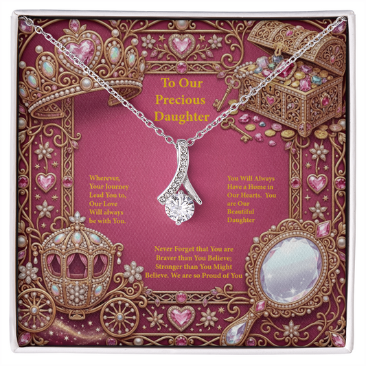 To Our Precious Daughter Personalization Alluring Beauty Necklace